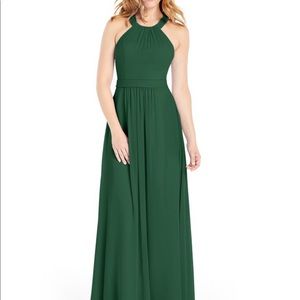 Bridesmaid dress, dark green